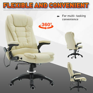 Office Chair Heated Vibrating Massage High Back Leather Executive