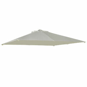 10' x 10' Gazebo Canopy Replacement UV Protected Cover Sun Shade Cream White