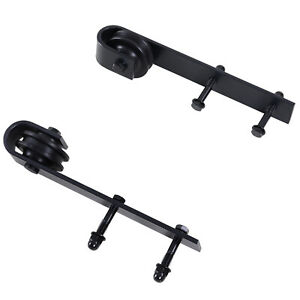 6.6FT Sliding Wood Barn Door Hardware Track System Carbon Steel