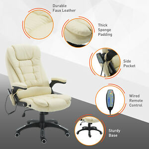 Office Chair Heated Vibrating Massage High Back Leather Executive
