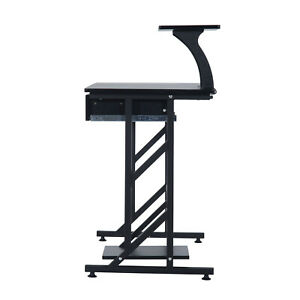 Computer Desk Laptop Table Space Saving Portable Home Office Wood w/ Pullout