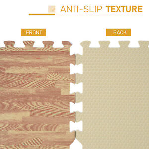 Soft Foam Interlocking Floor Mats 96 Sqft Waterproof Exercise Workout Mat