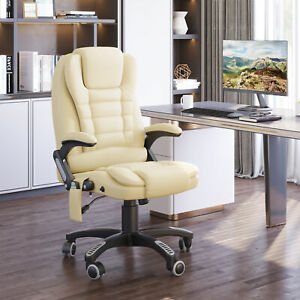 Office Chair Heated Vibrating Massage High Back Leather Executive