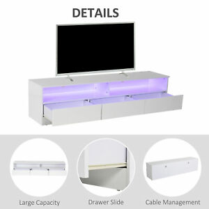 71" High Gloss LED TV Cabinet Stand Home Entertainment Center TV Storage