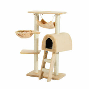 39" Deluxe Cat Tree Tower Scratching Post Kitten Condo Activity Center