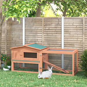 Wooden Rabbit Hutch Bunny Cage  Guinea Pig House Pet Supply