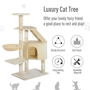 Cat Tree Condo Scratching Post Kitten Climb Furniture Activity Center 49"