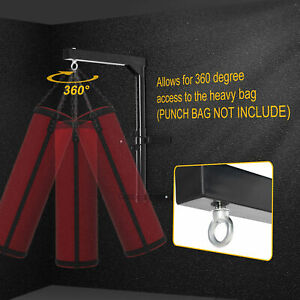 Wall Mount Heavy Bag Hanger Punching Bag Stand Boxing Bracket Black