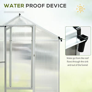 10'x6'x6.4' Walk-In Cold Frame Greenhouse Plant Growing Sun Shade Aluminum