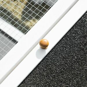 Wooden Rabbit Hutch Small Animal Cage Pet Run with Openable Roof Grey