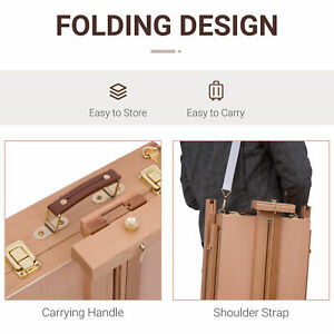 Folding French Artists Easel Set Portable Art Painter Tripod Sketch Wood