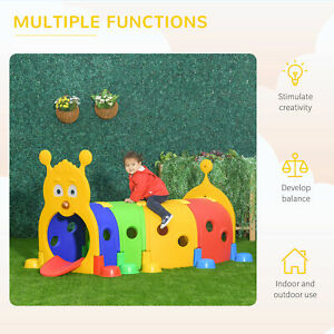 Kids Play Structure Caterpillar Design for Climbing and Crawling, Multicolor