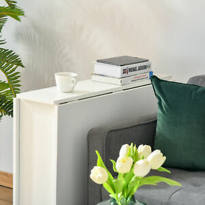 Folding Dining Table Drop Leaf Table Expandable Multifunctional w/ 2 Shelves