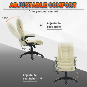 Office Chair Heated Vibrating Massage High Back Leather Executive