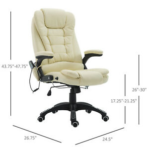 Office Chair Heated Vibrating Massage High Back Leather Executive