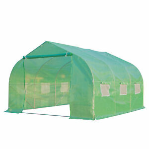 11.5x10ft Walk-In Greenhouse Plant Grow Tent Portable Garden Green