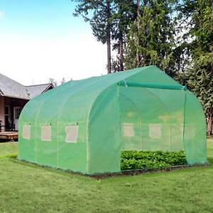 11.5x10ft Walk-In Greenhouse Plant Grow Tent Portable Garden Green