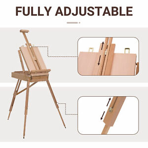 Folding French Artists Easel Set Portable Art Painter Tripod Sketch Wood