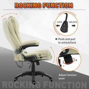 Office Chair Heated Vibrating Massage High Back Leather Executive