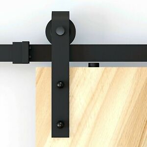 6.6FT Sliding Wood Barn Door Hardware Track System Carbon Steel