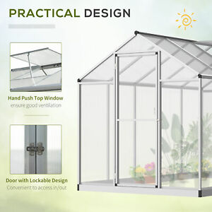10'x6'x6.4' Walk-In Cold Frame Greenhouse Plant Growing Sun Shade Aluminum