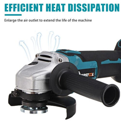 Cordless Electric Angle Grinder 4 Speed DIY Cutting Machine Battery Power Tool