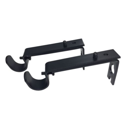 3PCS Bracket Hang Curtain Rod Holders Single Hook Tap Right Window Frame Rod CA