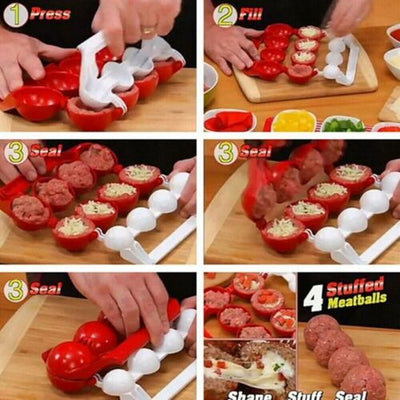 Meat Fish Balls Homemade Stuffed Meatballs Maker Press Mold Kitchen Cooking Tool