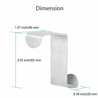 Door Hook Stainless Steel Reversible Cupboard Drawer Metal Hooks Hanger DIY