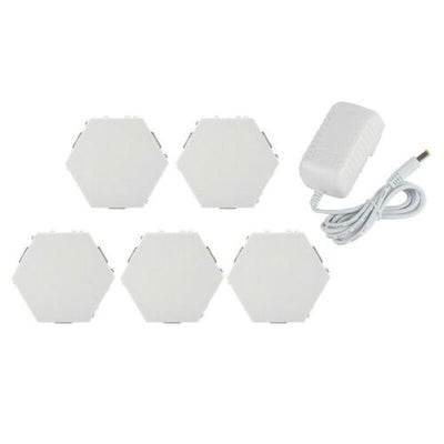 5PCS LED Night Lights Creative Art Honeycomb Modular Assembly Touch Night Light