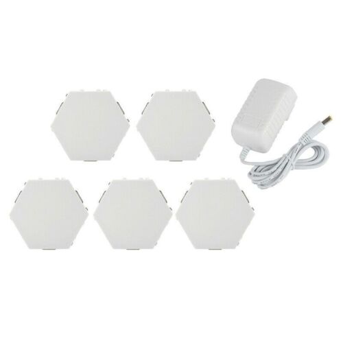 5PCS LED Night Lights Creative Art Honeycomb Modular Assembly Touch Night Light