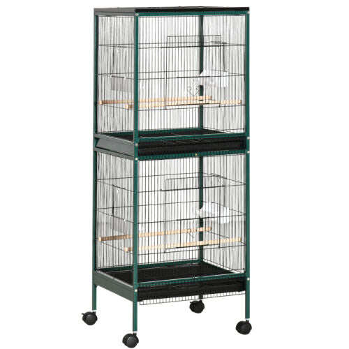 Large Bird Cage with 1.7 ft. Width, Bird Aviary Indoor with Multi-Door Design 196393257432