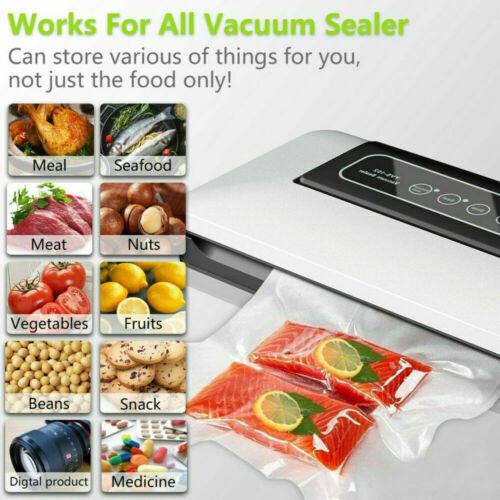 10Roll Vacuum Food Sealer Roll Bags 5m x 28cm Saver Seal Storage Heat Commercial
