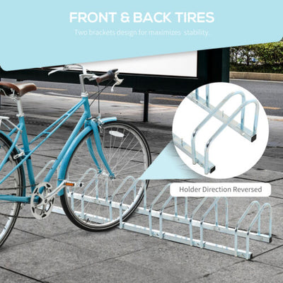 Bike Parking Stand Floor Wall Mount  Storage Locking Rack Holder Outdoor Steel