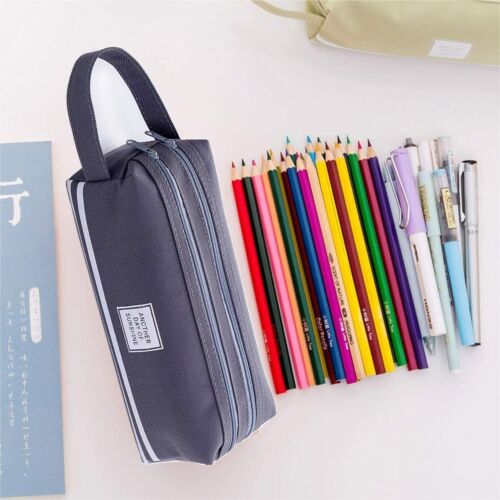 Pencil Case Zipper Pen Bag School Office Stationery Organizer Cosmetic pouch