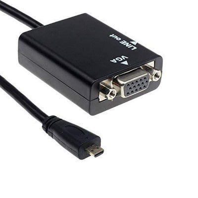 Micro HDMI to VGA Converter Adapter With Audio Output For Camera Computer NEW K