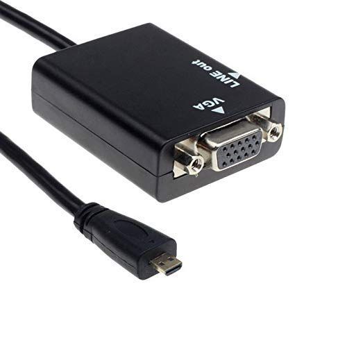 Micro HDMI to VGA Converter Adapter With Audio Output For Camera Computer NEW K