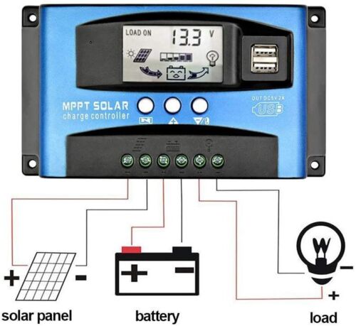 30A-100A MPPT Solar Panel Charge Controller Solar Regulator 24V Auto Battery