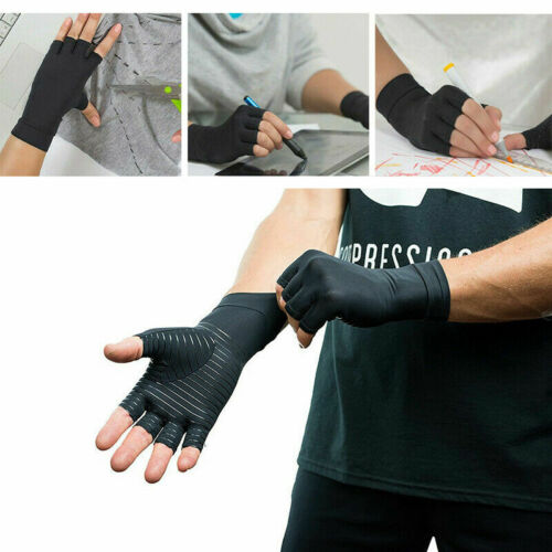 Compression Copper Arthritis Gloves Hand Wrist Brace Finger Pain Relief Support