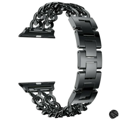 For Apple Watch Stainless Steel Dual Loop iWatch Link Band Strap 38 40 42 44 mm
