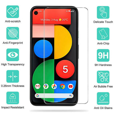 Premium Screen Protector Cover for Google Pixel 5 (2 Pack)