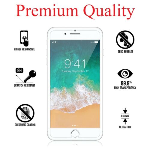 Clear Transparent Screen Protector Cover for iPhone 8 7 SE 2020 & iPhone 6S 6