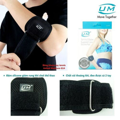 Compression Elbow Brace Support - Golf and Tennis Elbow pain Brace Strap