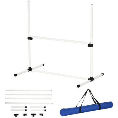 New Canine Agility Set Dog Jumping Training Obstacles Course Free Standing White 712190175450