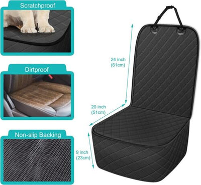 Waterproof Heavy Duty Front Dog Seat Cover, Nonslip &amp; Scratch Proof For Pets