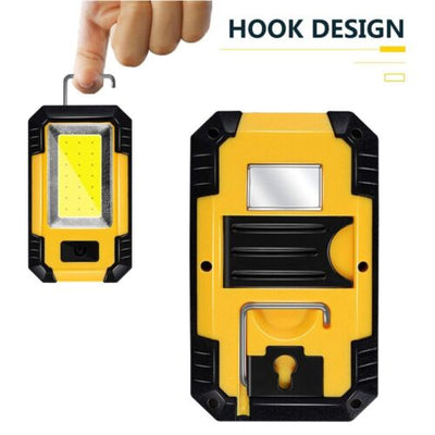 Portable Rechargeable USB COB LED Work Light Flod Flashlight Magnetic Torch Lamp