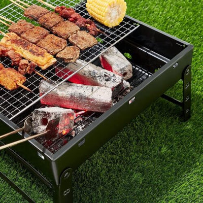 Portable Outdoor Barbeque Charcoal BBQ Grill Set Oven Foldable Carbon Grill CA