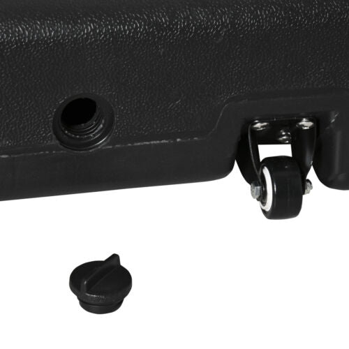 Cantilever Offset Umbrella Base Stand Fillable Umbrella Holder w/ Wheels, Black