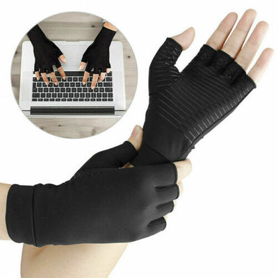 Compression Copper Arthritis Gloves Hand Wrist Brace Finger Pain Relief Support