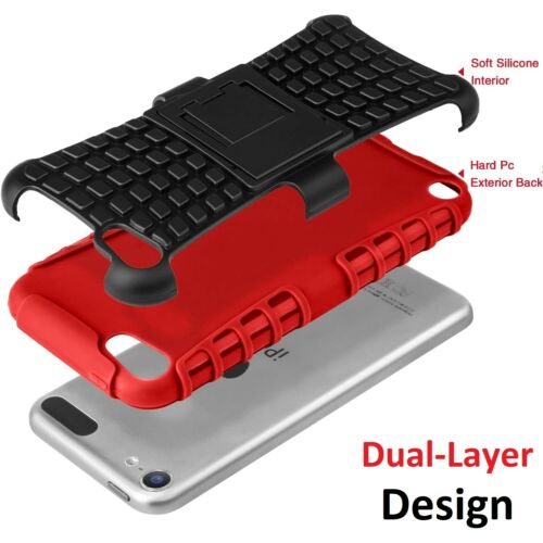 For iPod Touch 5 | 6 | 7 Case Dual Layer Hybrid Kickstand Cover 5th 6th 7th Gen
